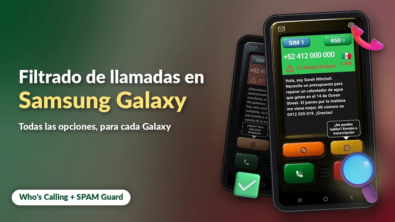 Filtrado de llamadas en teléfonos Samsung Galaxy: todas las opciones