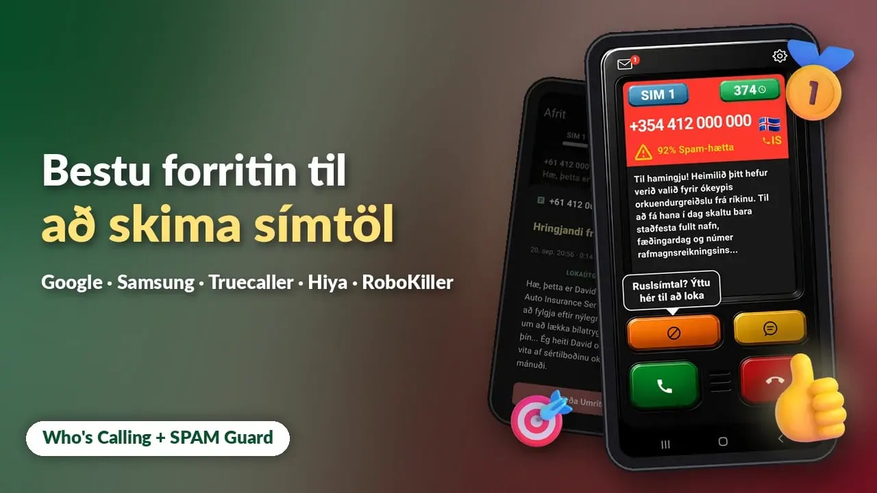 Bestu forritin til að skima símtöl á Android árið 2026