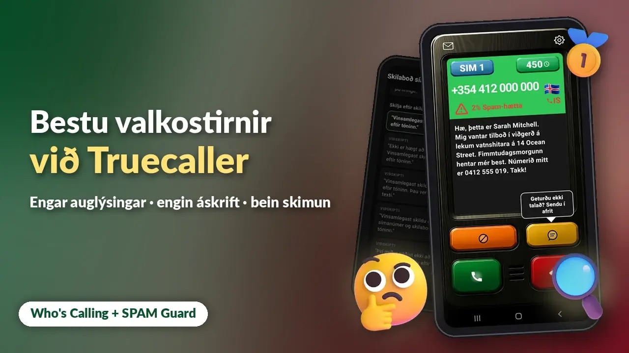 Bestu valkostirnir við Truecaller fyrir Android árið 2026