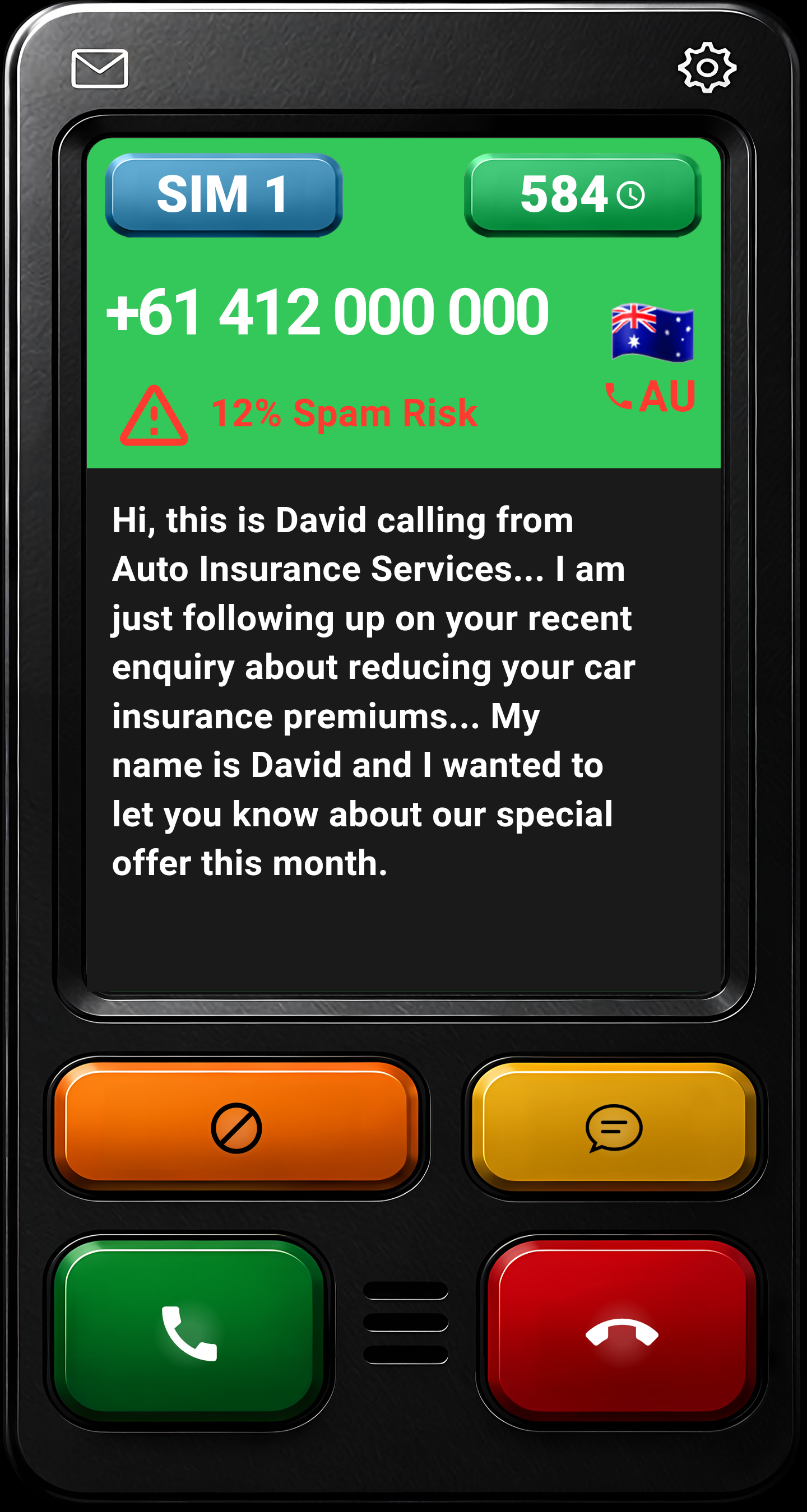 Who's Calling call screen preview